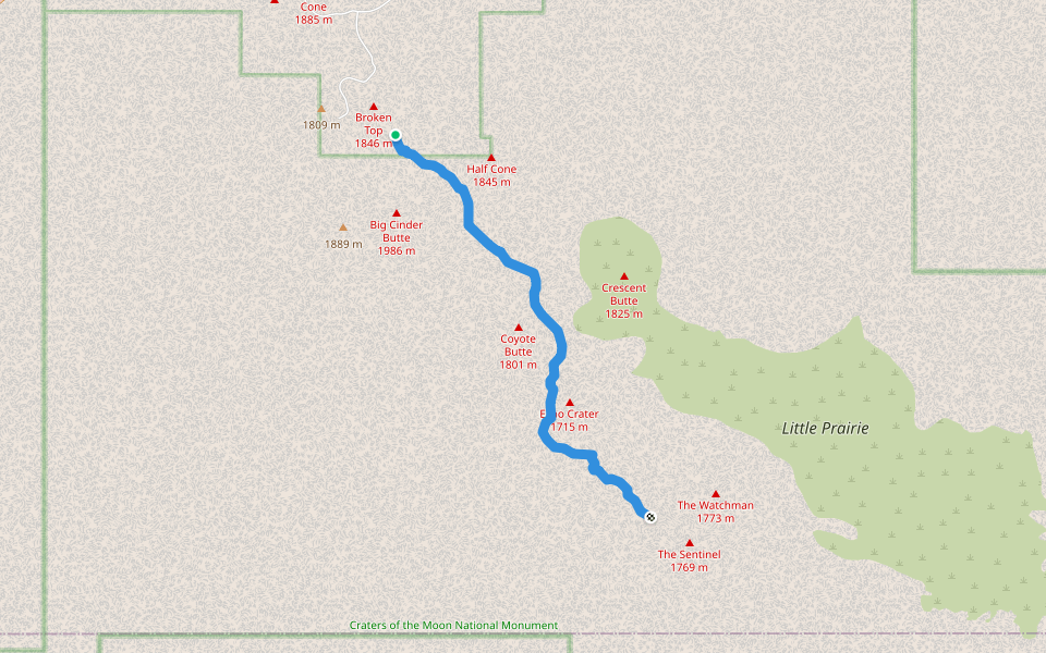 Wilderness Trail walking route map in Arco