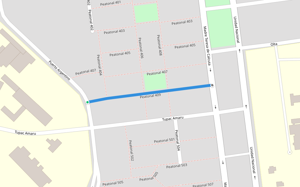 Peatonal 409 walking route map in La Rioja