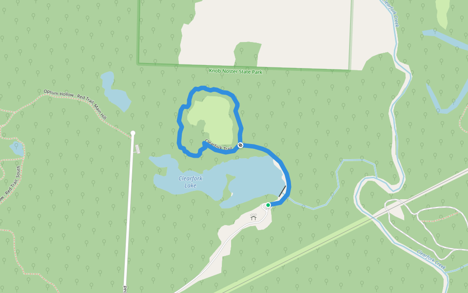 Clearfork Trail walking route map in Warrensburg