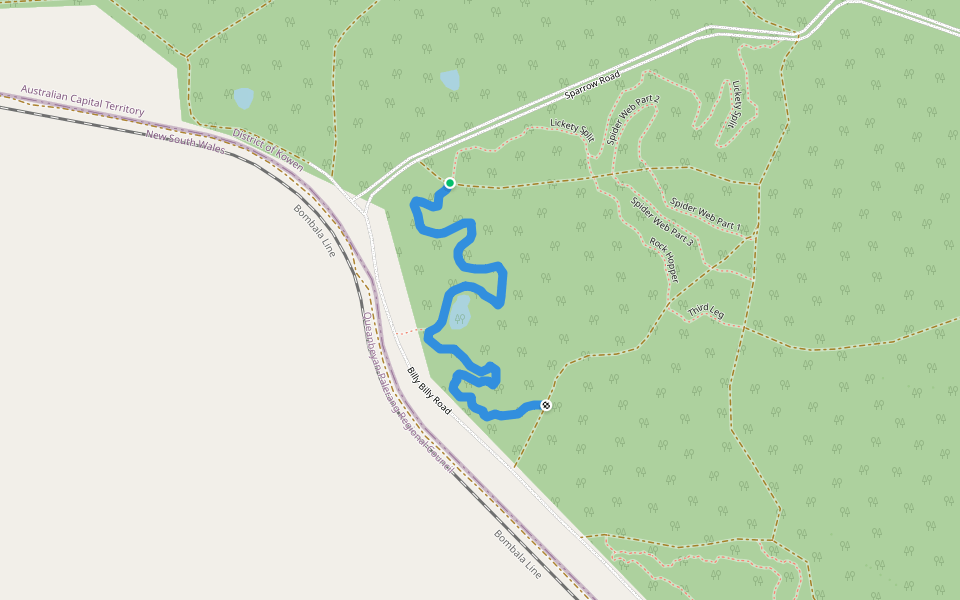 Rigour Mortis walking route map in Pialligo