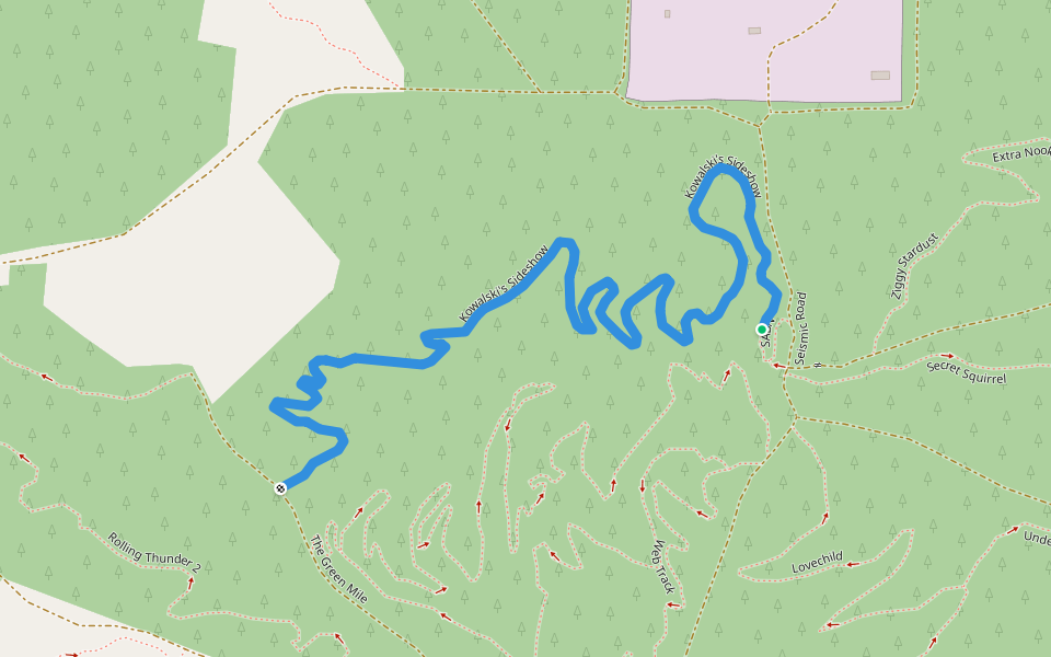 Kowalski's Sideshow walking route map in Kowen