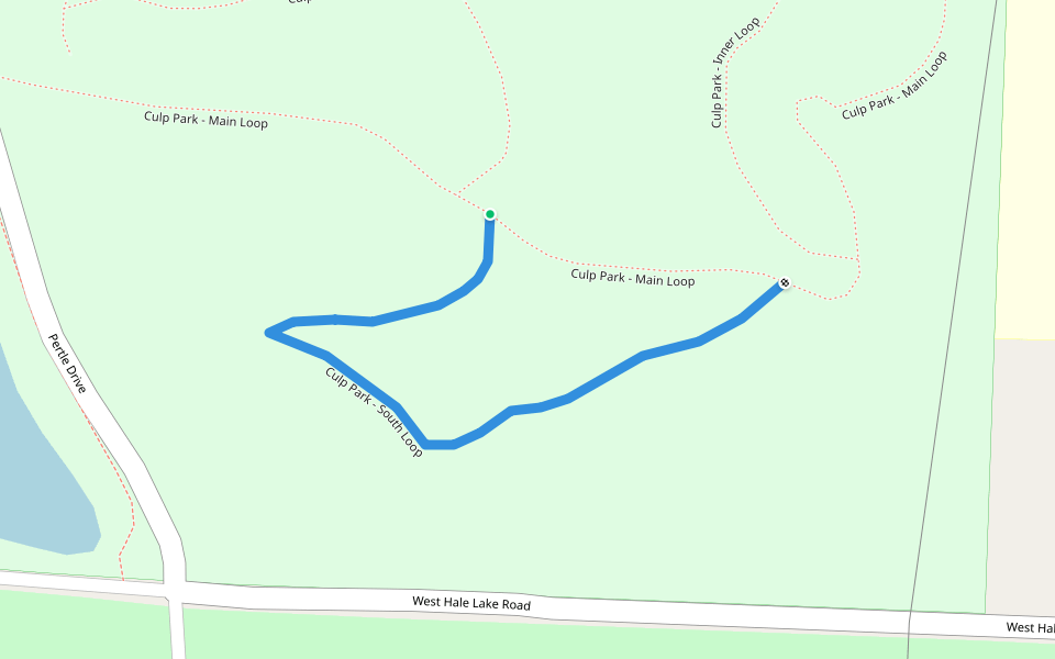 Culp Park - South Loop walking route map in Warrensburg