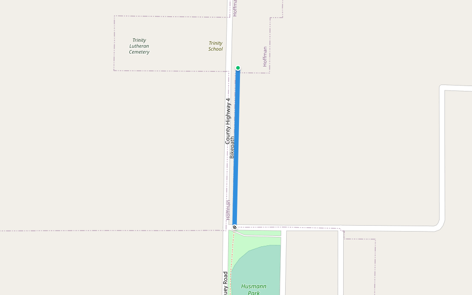 Bikepath walking route map in Hoffman