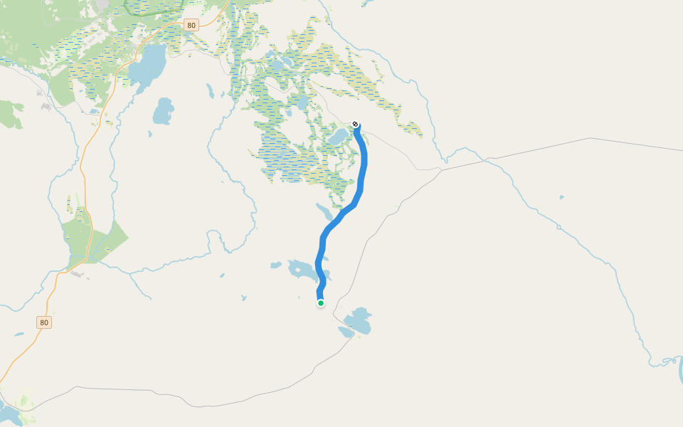 Moottorikelkkareitti walking route map in Kittilä
