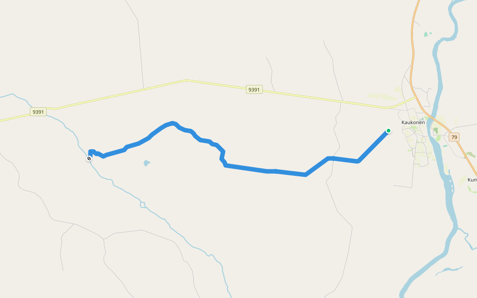 Moottorikelkkareitti walking route map in Kittilä