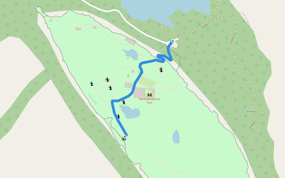 Path from parking place to Ganesh Temple