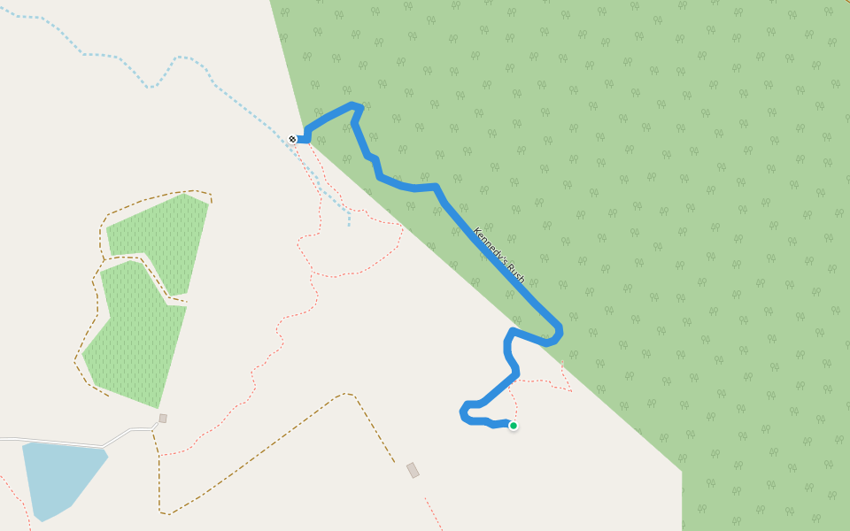 Kennedy's Rush walking route map in Glenpatrick