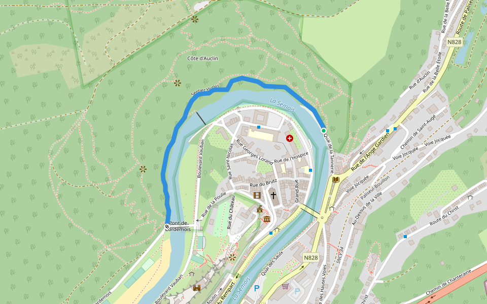 Sentier Hunin Hiking Trail Bouillon, Région Wallonne Pacer