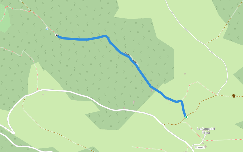Chemin de Caillon walking route map in Floirac
