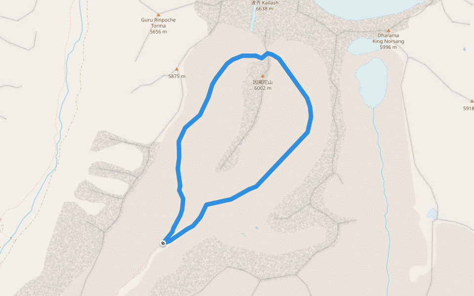 内转-因揭陀线 walking route map in Ngari Prefecture