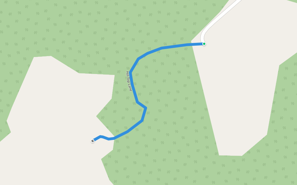 Hill Top Lane walking route map in Simpson