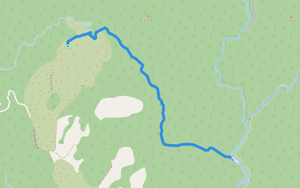 Te Araroa Track walking route map in Ōkaihau
