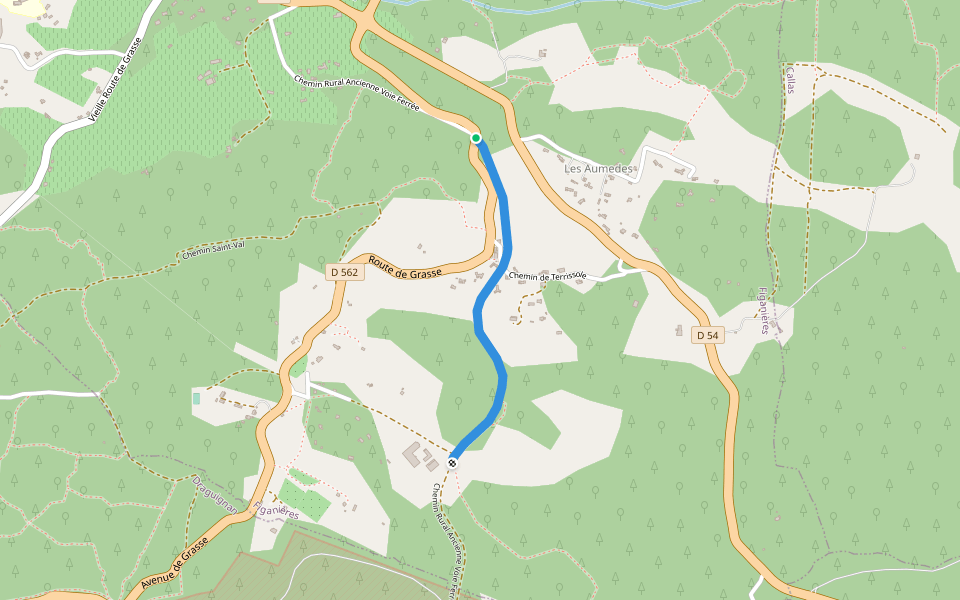 Chemin Rural Ancienne Voie Ferrée walking route map in Figanières