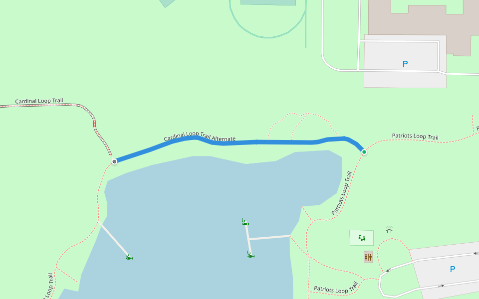 Cardinal Loop Trail Alternate walking route map in Mentor