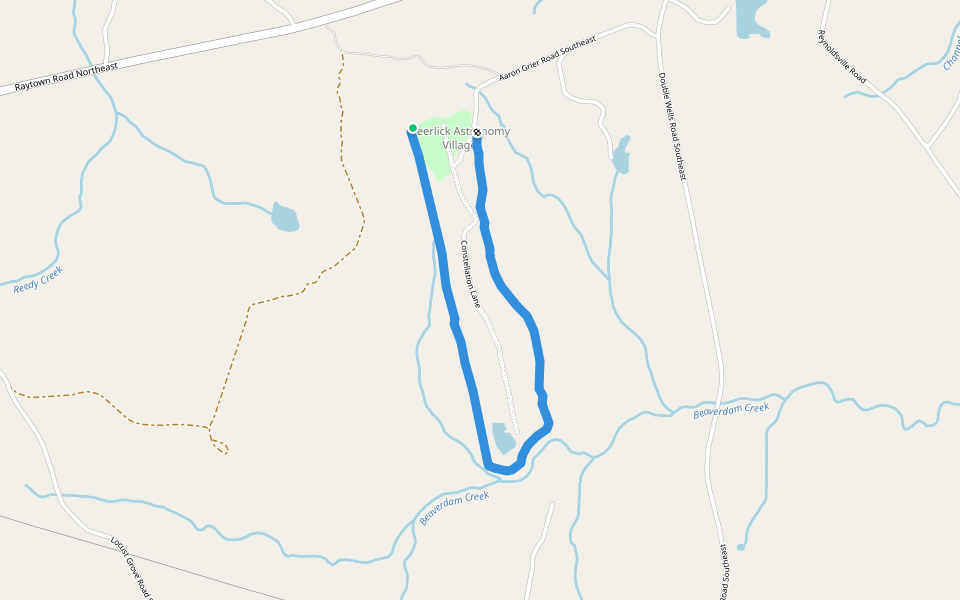 Deerlick Perimeter Walking Path walking route map in Crawfordville