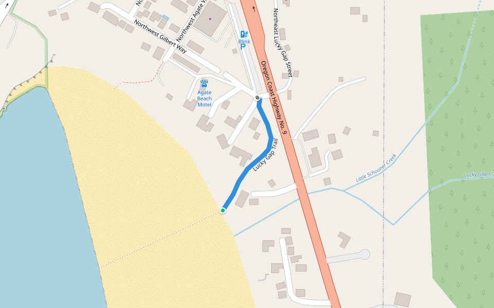 Lucky Gap Trail walking route map in Newport