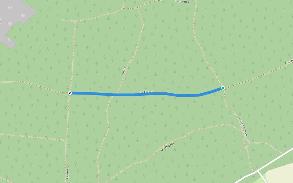 La Liaison walking route map in Saint-Georges-Buttavent