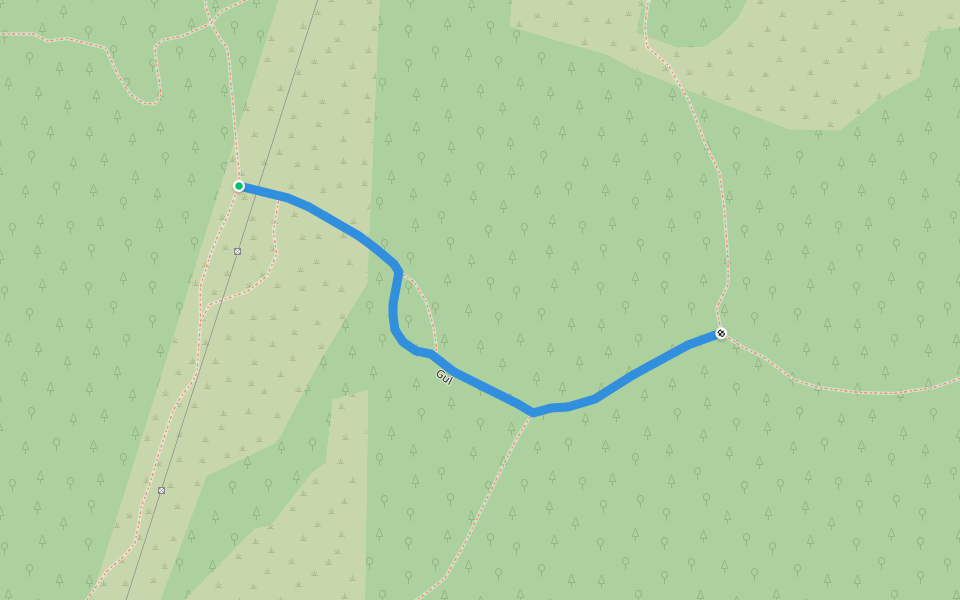 Gul walking route map in Karlskoga