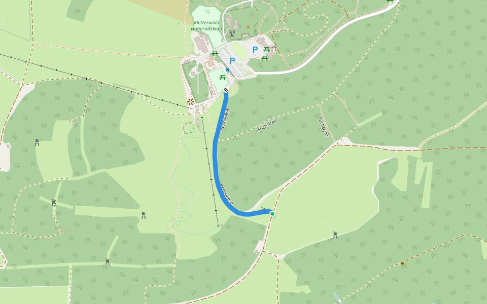 Rennwiese walking route map in Schotten