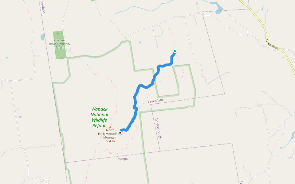 Carolyn's Trail walking route map in Greenfield