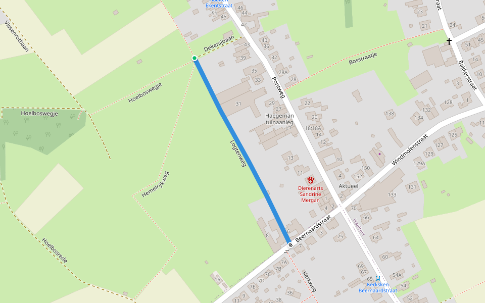 Logtenweg walking route map in Haaltert
