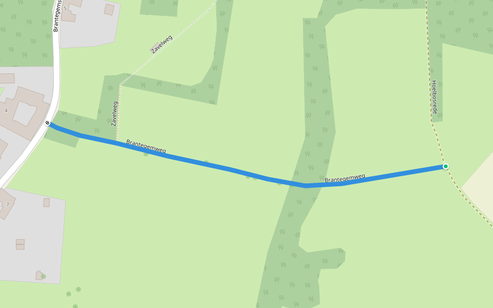 Brantegemweg walking route map in Haaltert
