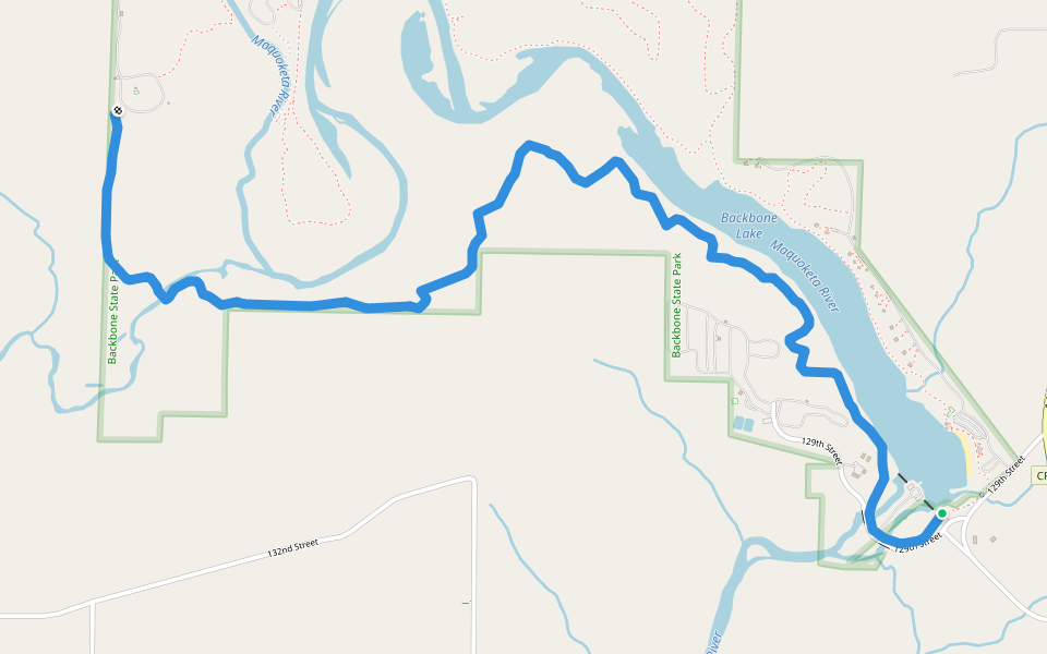 West Lake Trail walking route map in Dundee
