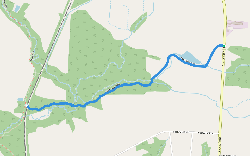 Elgin Side Trail walking route map in St. Thomas