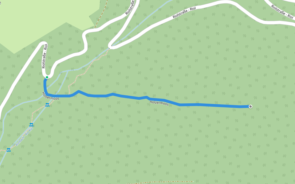 Holzermoos walking route map in Fortezza