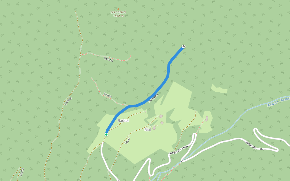 Bürstling walking route map in Fortezza