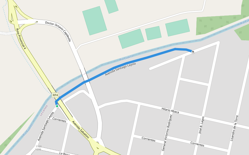 Avenida Santiago Layola walking route map in La Carlota