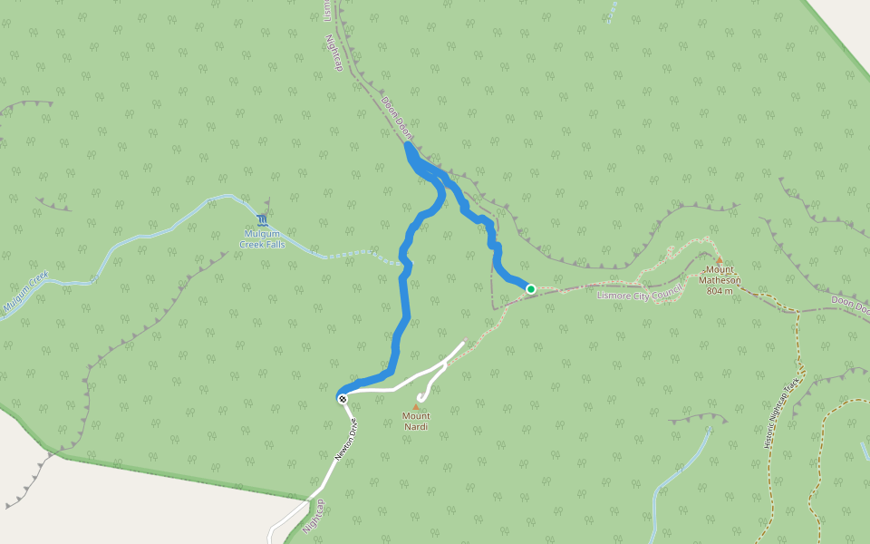 Pholis Walk walking route map in Doon Doon