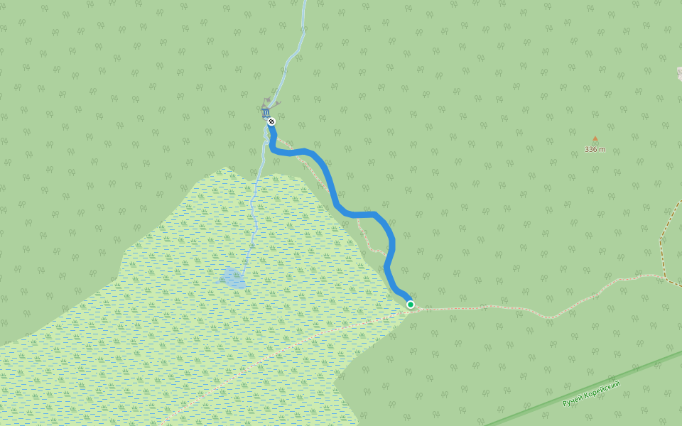 к водопаду walking route map in Magadan