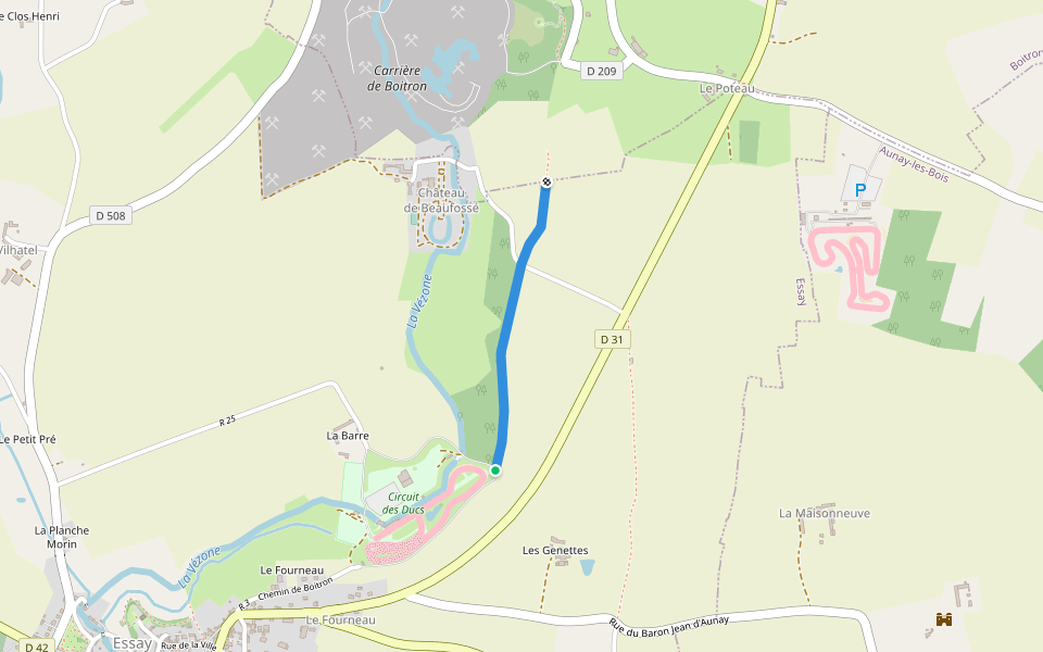Chemin Rural n°3 dit "Chemin de Boitron" walking route map in Essay