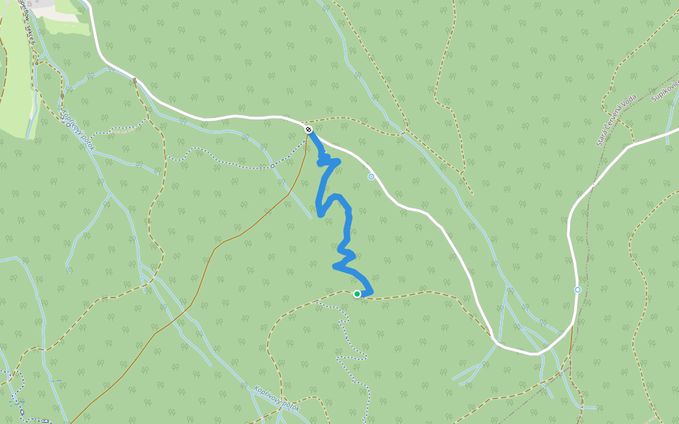 Superflow - sekce 4 walking route map in Stará Červená Voda