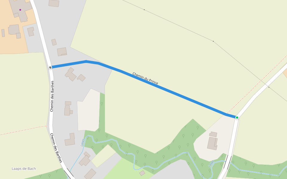 Chemin du Prince walking route map in Serres-Castet