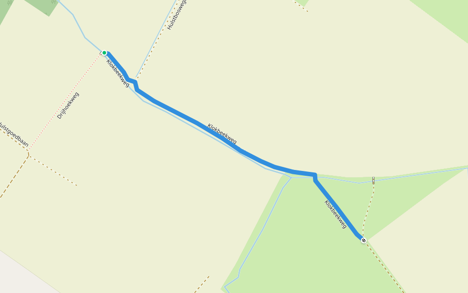 Klokbeekweg walking route map in Lebbeke