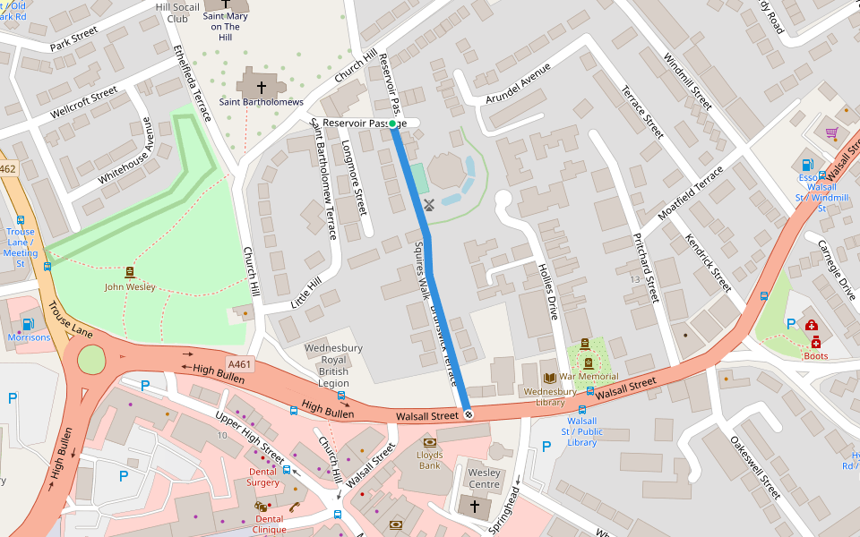 Squires Walk Trail Wednesbury, England Pacer