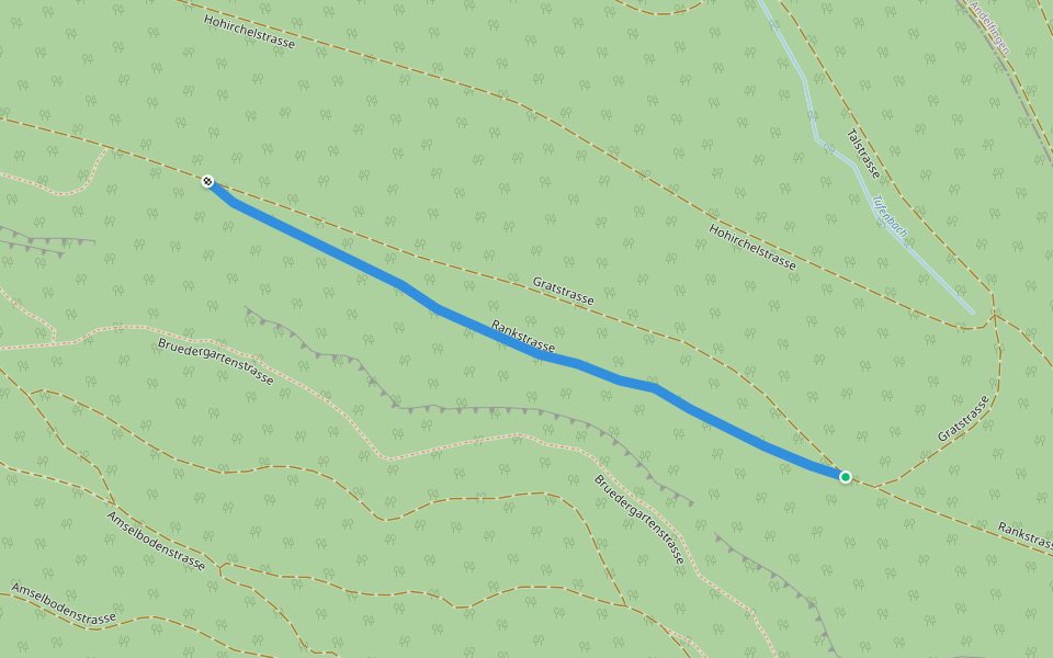 Rankstrasse walking route map in Freienstein-Teufen