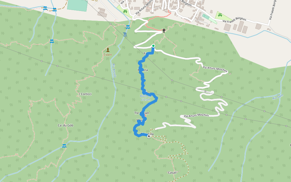 Stra Nova walking route map in Anzola d'Ossola VB