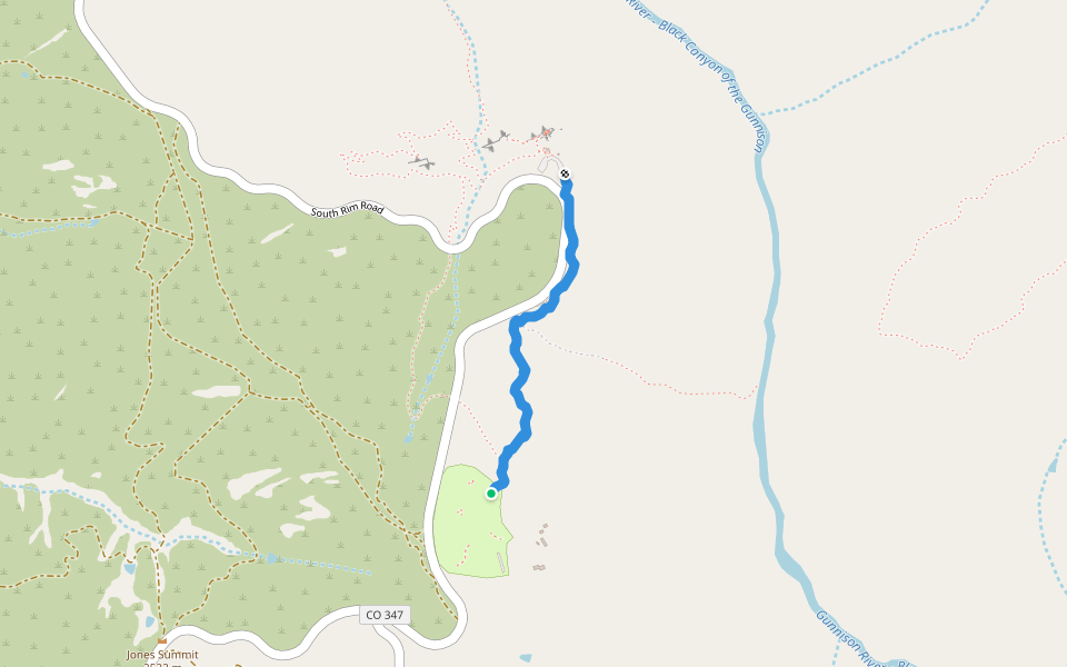 Rim Rock Nature Trail walking route map in Montrose