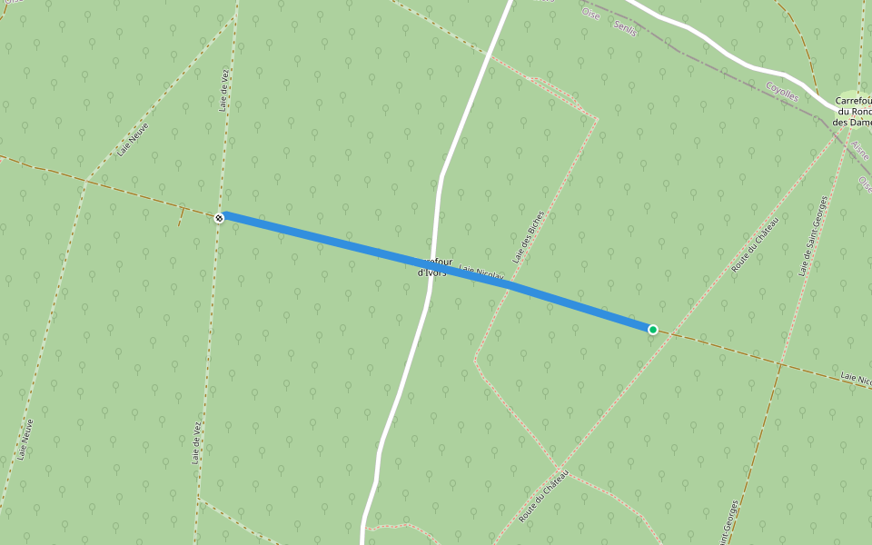 Laie Nicolay walking route map in Ivors