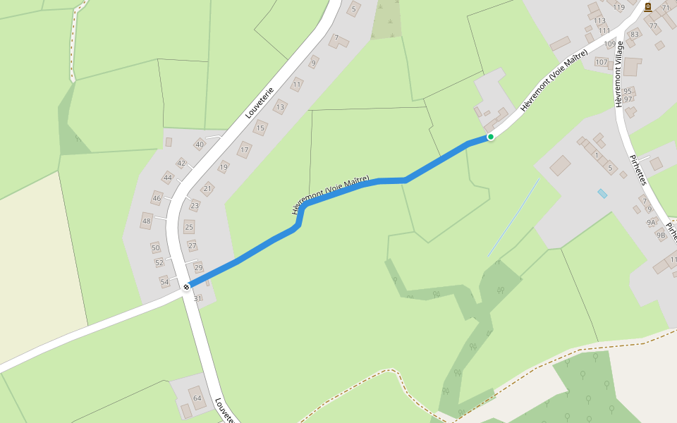 Hèvremont (Voie Maître) walking route map in Limbourg