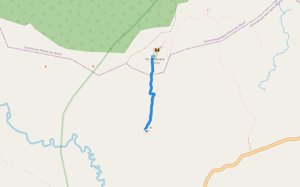 Route de Fortifié des Ramiers walking route map in Vaseux