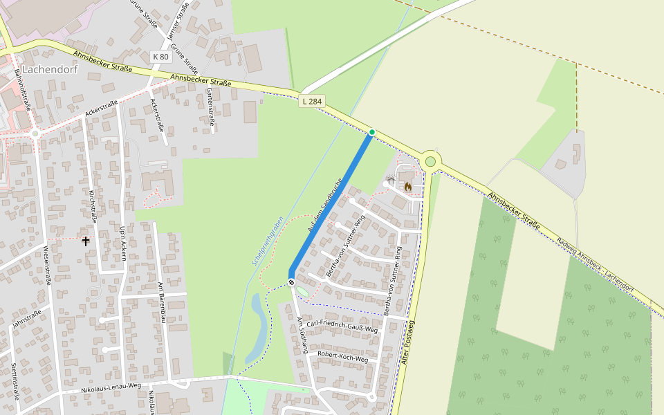 Auf dem Sandbruche walking route map in Lachendorf