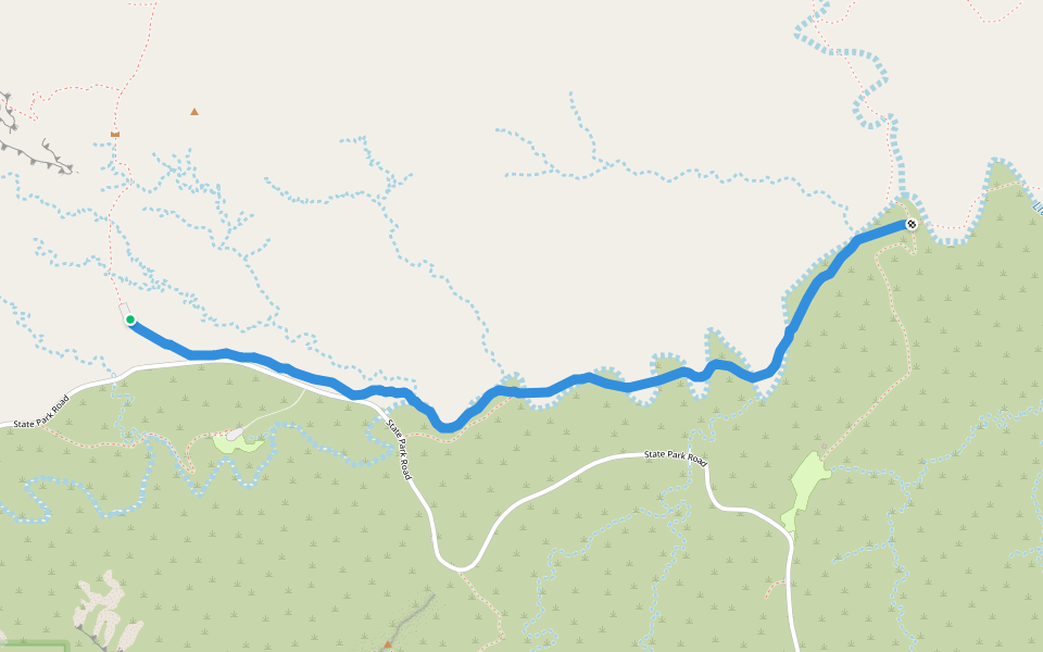 Trail F - Lower Canyon Trail walking route map in Quitaque