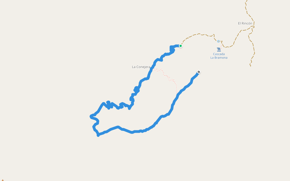 Camino Cerro Babilonia walking route map in Tabay