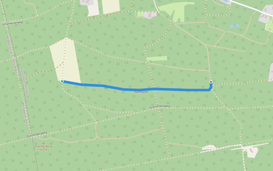 Kammpfad walking route map in Krauschwitz
