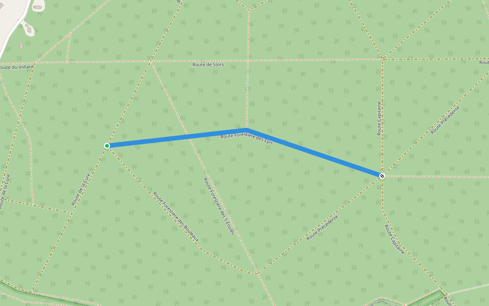 Route Forestière des Épis walking route map in L'Isle-Adam