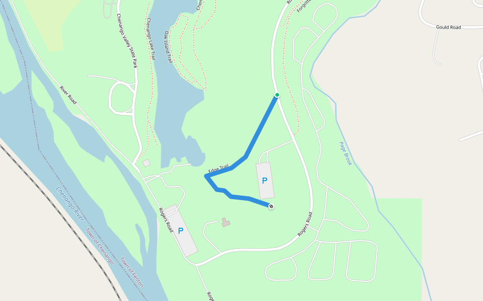 Edge Trail walking route map in Port Crane